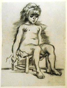 Drawing of a Nude Girl